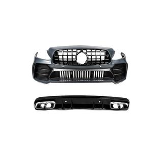 Комплект обвісів з заднім дифузором (дизайн Black Mamba C63GT) Mercedes C-class W205 2014-2021 рр. фото 3