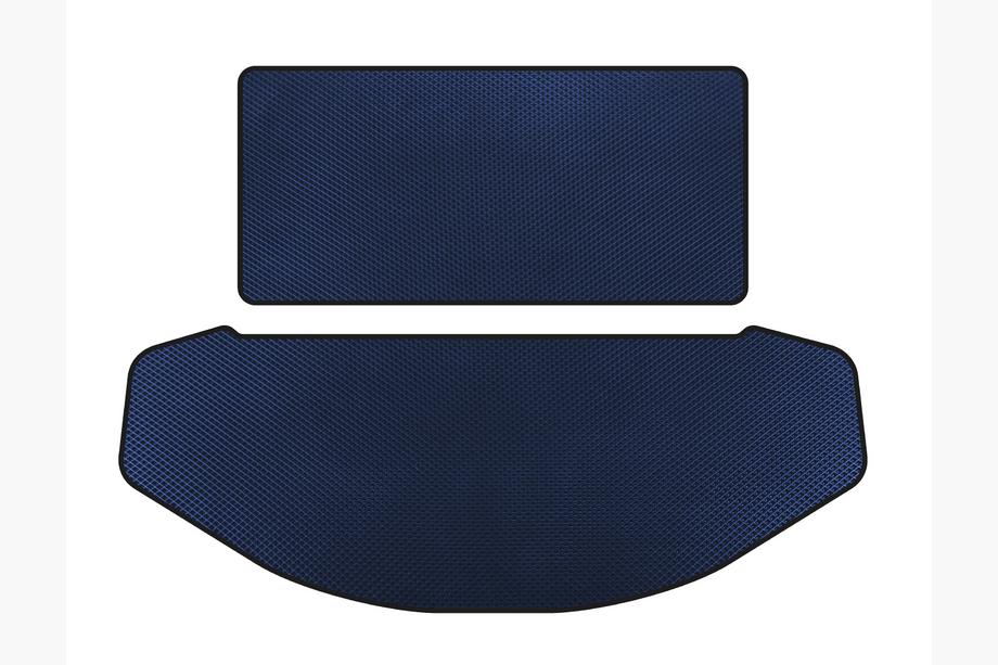 Mazda CX-9 2017- рр. Килимок в багажник EVA (спинка сидіння+багажник, 7-ми місний, Синій) Image