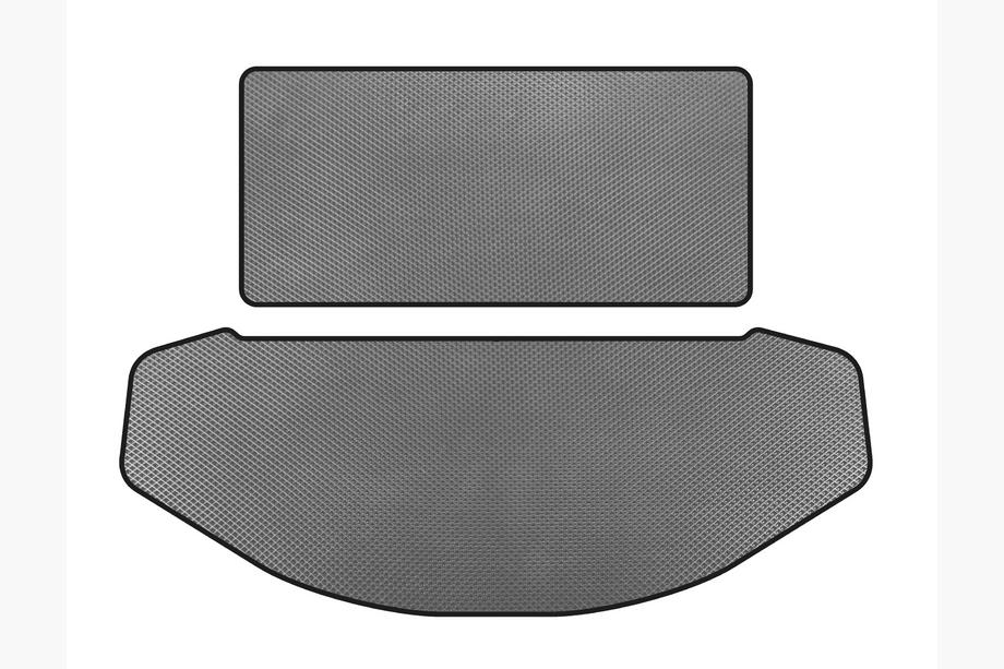 Mazda CX-9 2017- рр. Килимок в багажник EVA (спинка сидіння+багажник, 7-ми місний, Сірий) Image