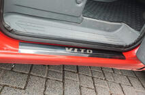 Mercedes Vito W639 2004-2014 рр. Накладки на пороги Carmos (2 шт, сталь) фото 1