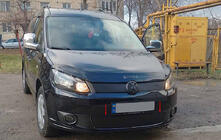 Volkswagen Caddy 2010-2015 рр. Зимова накладка на решітку (нижня) фото 1