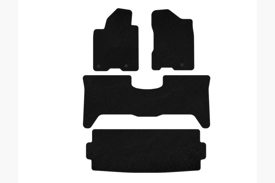 Nissan Armada 2003-2015 рр. Килимки текстильні Classic (3 ряди, 2003-2008, Чорний) Image