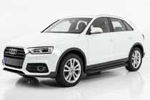 Audi Q3 2011-2019 рр. Бокові пороги Allmond Black (2 шт., Алюміній) фото 1