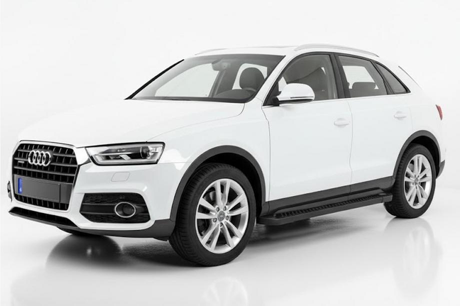 Audi Q3 2011-2019 рр. Бокові пороги Allmond Black (2 шт., Алюміній) Image
