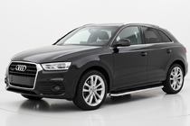 Audi Q3 2011-2019 рр. Бокові пороги Maydos V1 (2 шт., Алюміній ↗ нерж) фото 1