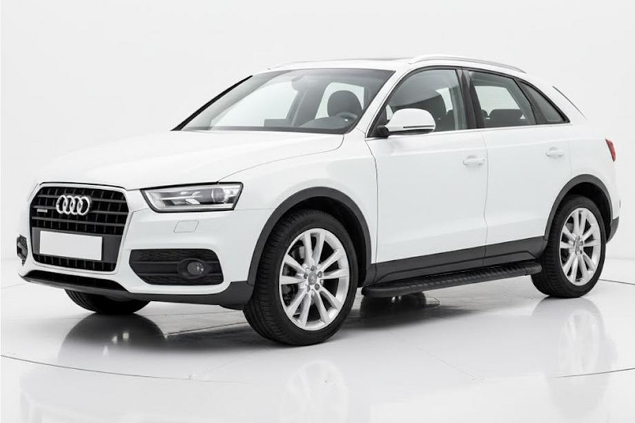 Audi Q3 2011-2019 рр. Бокові пороги Bosphorus Black (2 шт., Алюміній) Image