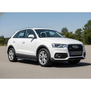 Бокові пороги RedLine Black (2 шт., Алюміній) Audi Q3 2011-2019 рр. фото 1