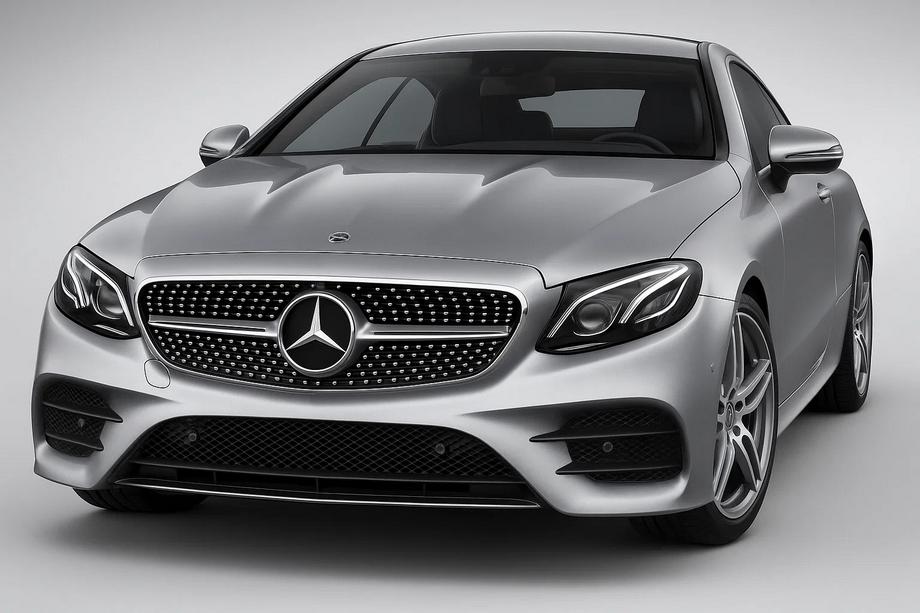 Mercedes E-class coupe C238 2016-2024 рр. Передня решітка Diamond Silver (для Avantgarde/AMG-Line/E43 AMG/E53 AMG 2016-2020) Image