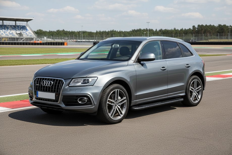 Audi Q5 2008-2017 рр. Бокові пороги Bosphorus Black (2 шт., Алюміній) Image