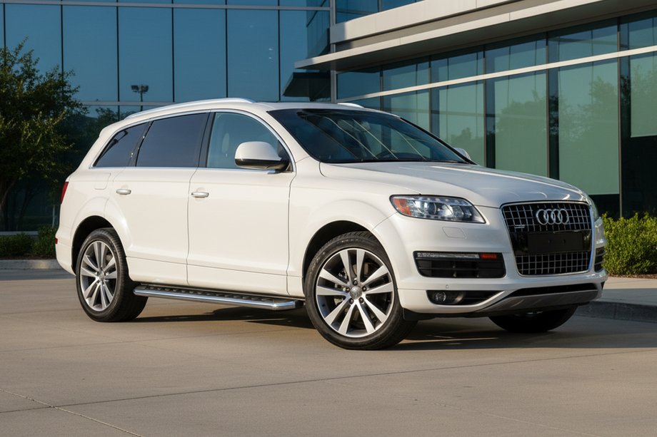 Audi Q7 2005-2015 рр. Бокові пороги Maydos V1 (2 шт., Алюміній ↗ нерж) Image