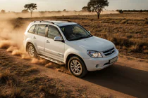 Chery Tiggo 1 2005-2016 рр. Бокові пороги Sunrise (2 шт., алюміній) фото 1
