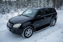 Chery Tiggo 1 2005-2016 рр. Бокові пороги Tayga (2 шт., алюміній) фото 1