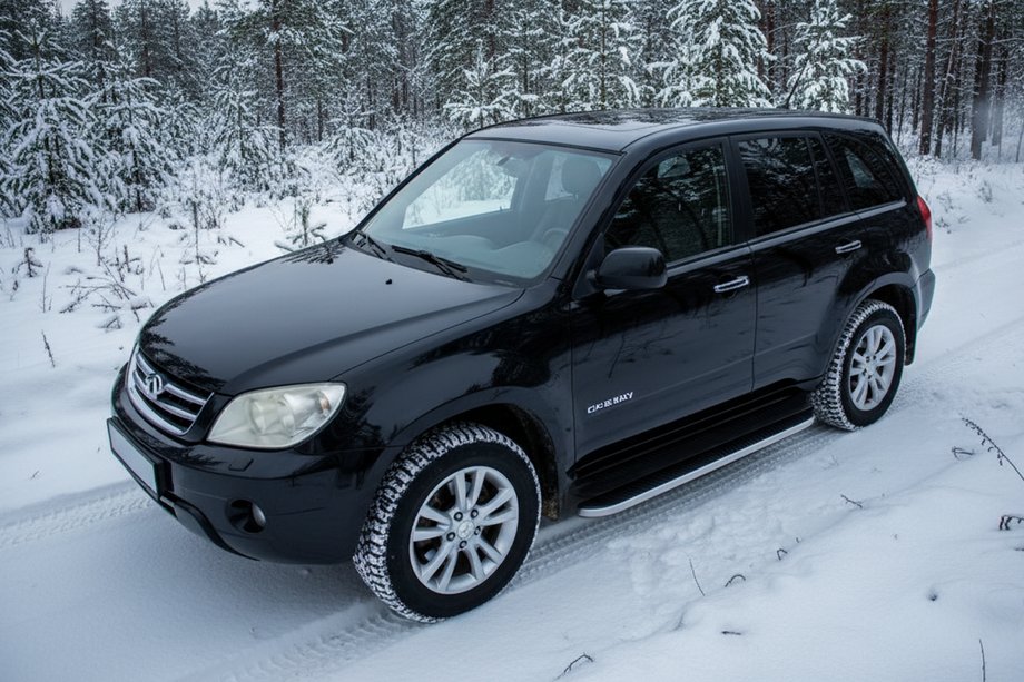 Chery Tiggo 1 2005-2016 рр. Бокові пороги Tayga (2 шт., алюміній) Image