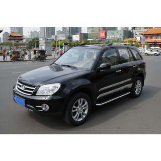 Бокові пороги Maydos V1 (2 шт., Алюміній ↗ нерж) Chery Tiggo 1 2005-2016 рр. фото 2