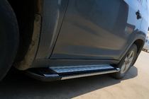 Chery Tiggo 1 2005-2016 рр. Бокові пороги Rainbow (2 шт., алюміній) фото 1