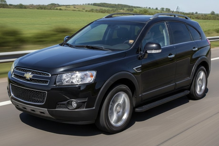 Chevrolet Captiva 2006-2019 рр. Бокові пороги Allmond Black (2 шт., Алюміній) Image