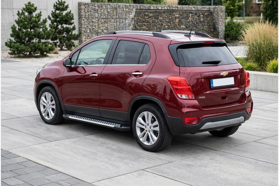 Chevrolet Trax 2012-2023 рр. Бокові пороги Line (2 шт., Алюміній) Image