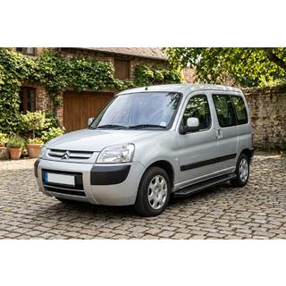 Бокові пороги Allmond Black (2 шт., алюміній) Citroen Berlingo 1996-2008 рр. фото 1