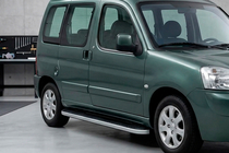 Peugeot Partner 1996-2008 рр. Бокові пороги Tayga Grey (2 шт., алюміній) фото 1