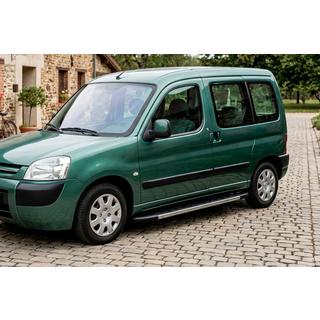 Бокові пороги Duru (2 шт., алюміній) Peugeot Partner 1996-2008 рр. фото 1