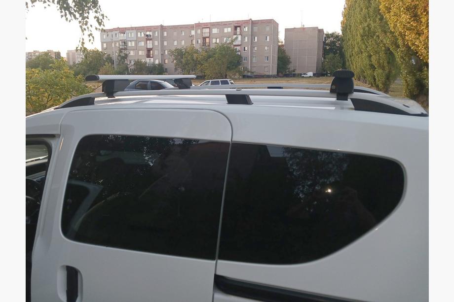 Dacia Dokker 2013-2022 рр. Багажник (поперечини) на звичайні рейлінги під ключ Wizard V1 (2 шт) Фото 2