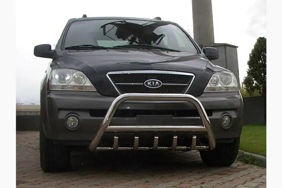 Kia Sorento I BL 2002-2009 рр. Кенгурятник WT003 (нерж.)
