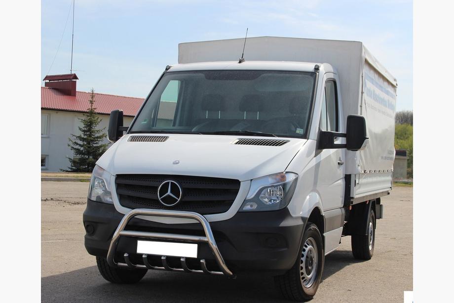 Mercedes Sprinter W906 2006-2018 рр. Кенгурятник WT003 (нерж.) 60мм, з написом Фото 7