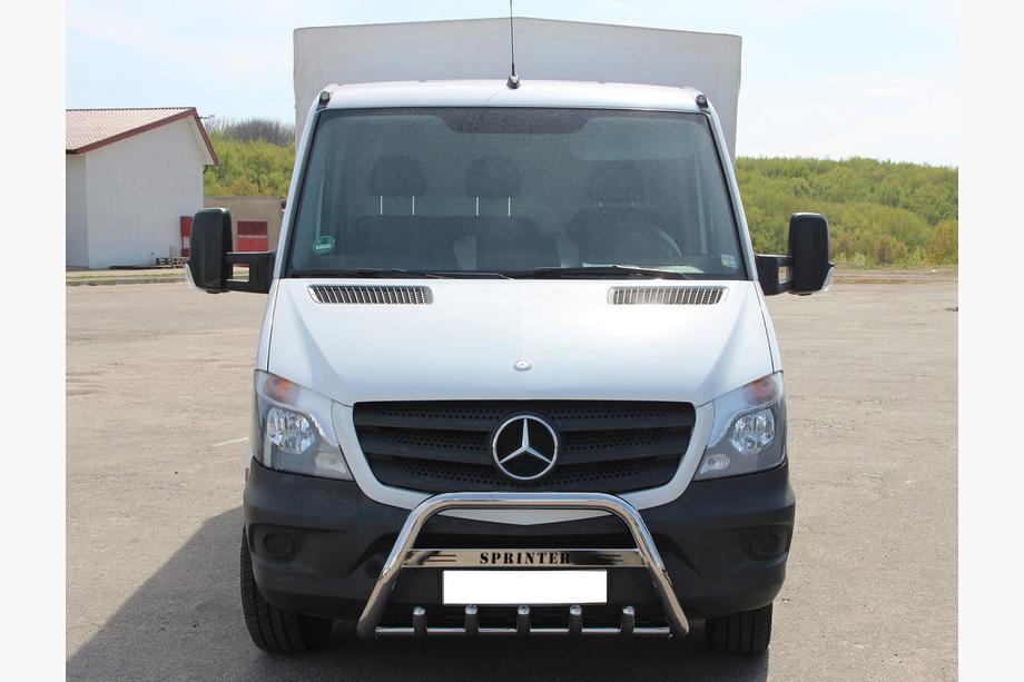 Mercedes Sprinter W906 2006-2018 рр. Кенгурятник WT003 (нерж.) 60мм, з написом Фото 3