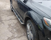 Audi Q7 2005-2015 рр. Бокові пороги OEM (2 шт., Алюміній) фото 7