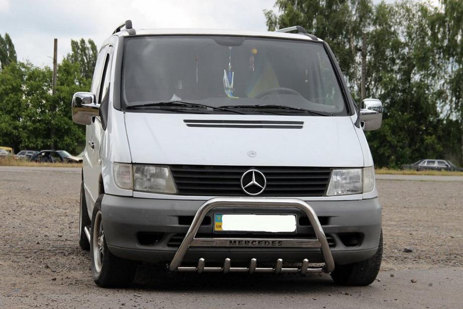 Mercedes Vito W638 1996-2003 рр. Кенгурятник WT003/4 (нерж.) без напису, 51мм Фото 4