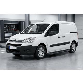 Бокові пороги Allmond Black (2 шт., алюміній) Citroen Berlingo 2008-2018 рр. фото 1