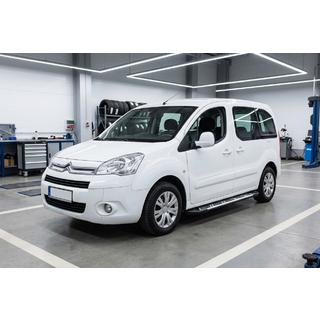 Бокові пороги Sunrise (2 шт., алюміній) Citroen Berlingo 2008-2018 рр. фото 1