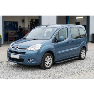 Бокові пороги Bosphorus Black (2 шт., Алюміній) Citroen Berlingo 2008-2018 рр. фото 1