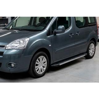 Бокові пороги Duru (2 шт., алюміній) Peugeot Partner Tepee 2008-2018 рр. фото 1