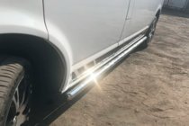 Volkswagen T5 Transporter 2003-2010 рр. Бічні труби (2 шт., нерж) 60мм, Коротка база фото 4