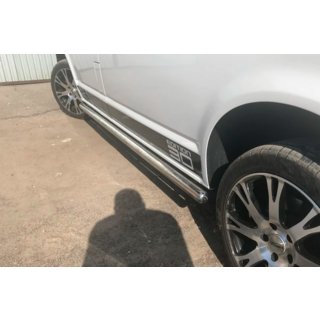 Бічні труби (2 шт., нерж) Volkswagen T5 Transporter 2003-2010 рр. фото 1