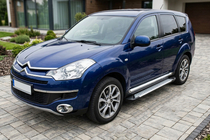 Citroen C-Crosser 2007-2013 рр. Бокові пороги Allmond (2 шт., Алюміній) фото 1