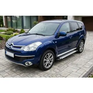 Бокові пороги Allmond (2 шт., Алюміній) Citroen C-Crosser 2007-2013 рр. фото 1