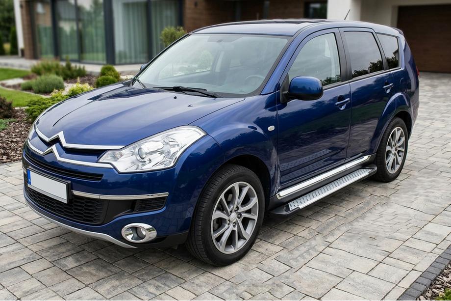 Citroen C-Crosser 2007-2013 рр. Бокові пороги Allmond (2 шт., Алюміній) Image