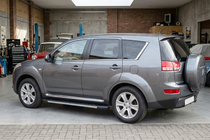 Citroen C-Crosser 2007-2013 рр. Бокові пороги Duru (2 шт., Алюміній) фото 1