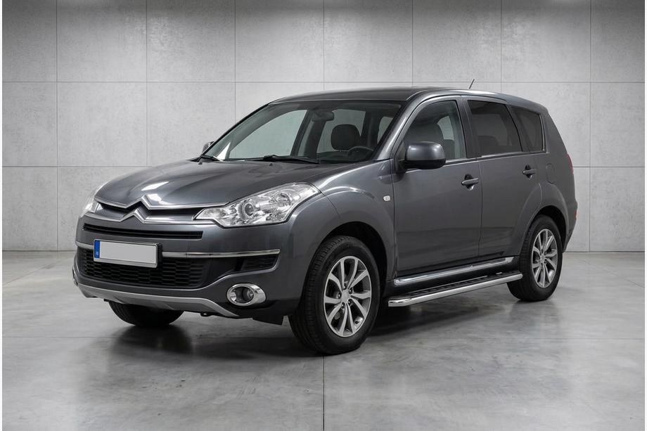 Citroen C-Crosser 2007-2013 рр. Бокові пороги Maydos V1 (2 шт., Алюміній ↗ нерж) Image