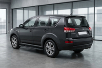 Citroen C-Crosser 2007-2013 рр. Бокові пороги Bosphorus Black (2 шт., Алюміній) фото 1