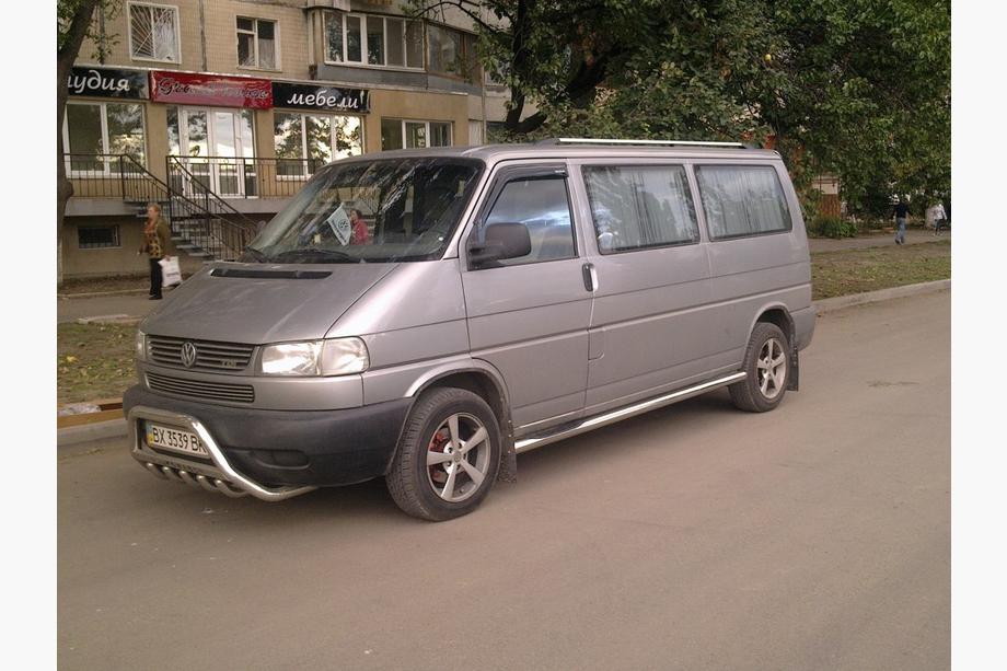 Volkswagen T4 Transporter 1990-2003 рр. Бічні труби (2 шт., нерж) 60мм, Довга база Фото 2