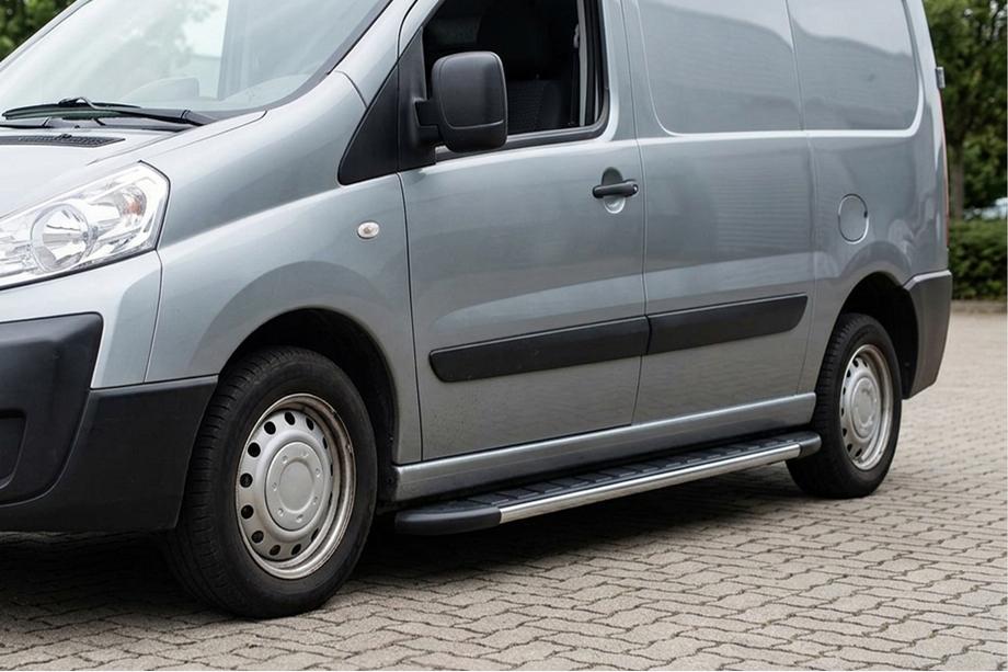 Citroen Jumpy 2007-2017 рр. Бокові пороги Duru (2 шт., алюміній) Image