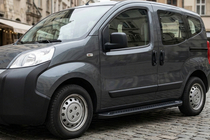 Citroen Nemo 2007-2017 рр. Бокові пороги Allmond Black (2 шт., алюміній) фото 1