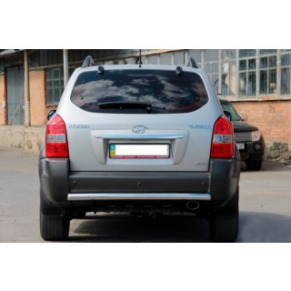 Задня дуга AK002 (нерж.) Hyundai Tucson JM 2004- рр. фото 1