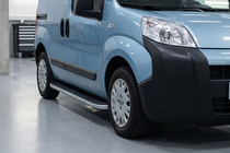 Peugeot Bipper 2008-2017 рр. Бокові пороги Tayga Grey (2 шт., алюміній) фото 1