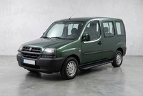 Fiat Doblo I 2001-2005 рр. Бокові пороги Bosphorus Black (2 шт., Алюміній) фото 1