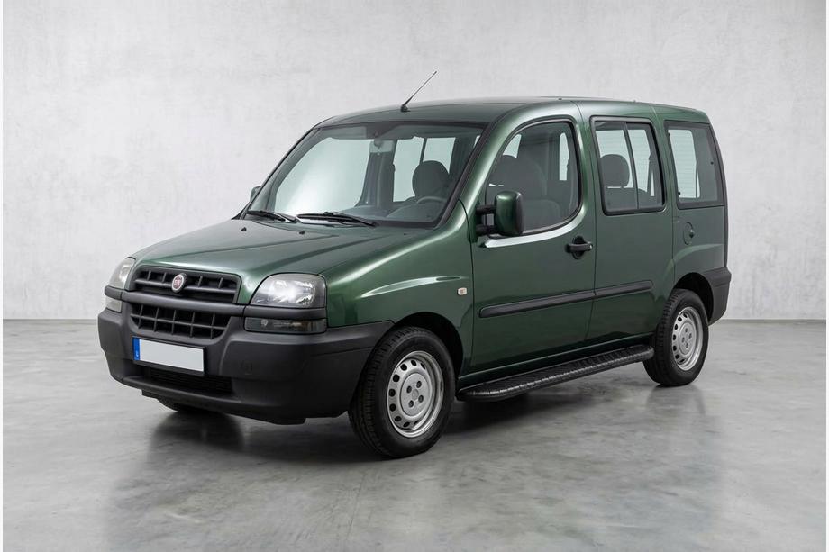 Fiat Doblo I 2001-2005 рр. Бокові пороги Bosphorus Black (2 шт., Алюміній) Image