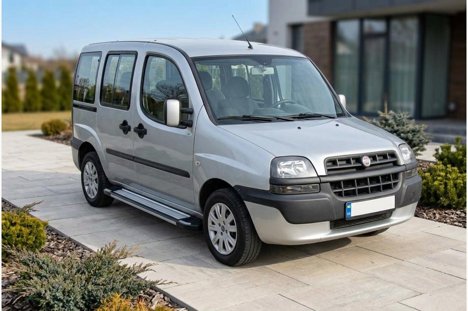 Fiat Doblo I 2001-2005 рр. Бокові пороги Rainbow (2 шт., Алюміній) Image